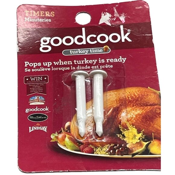 set of 2 Good cook turkey time pops up when turkey ready timers plastic READ new - Picture 1 of 4